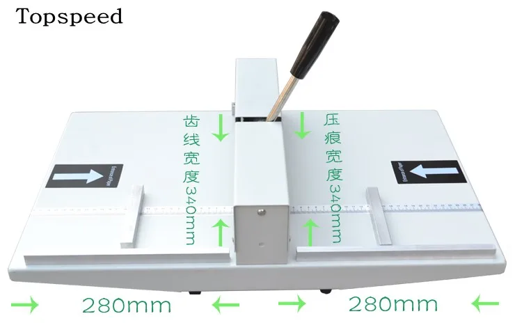 New Hand Paper Creasing Machine and Perforating Machine 2 in 1 Combo 340mm