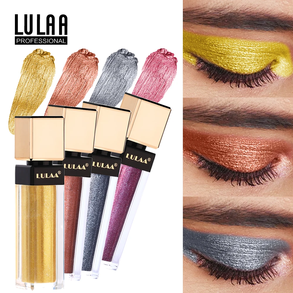 

LULAA12 color shiny eye and pearl pearl makeup long-lasting flash smoky eye shadow palette color anti-watercolor makeup