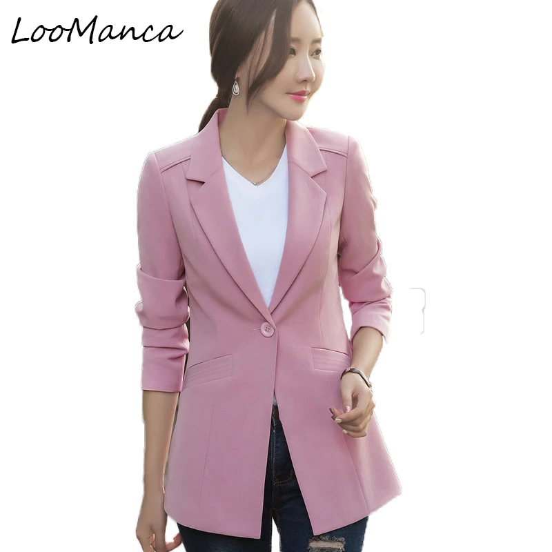 Long Blazer Women Suit Feminino New 2019 Fashion Autumn