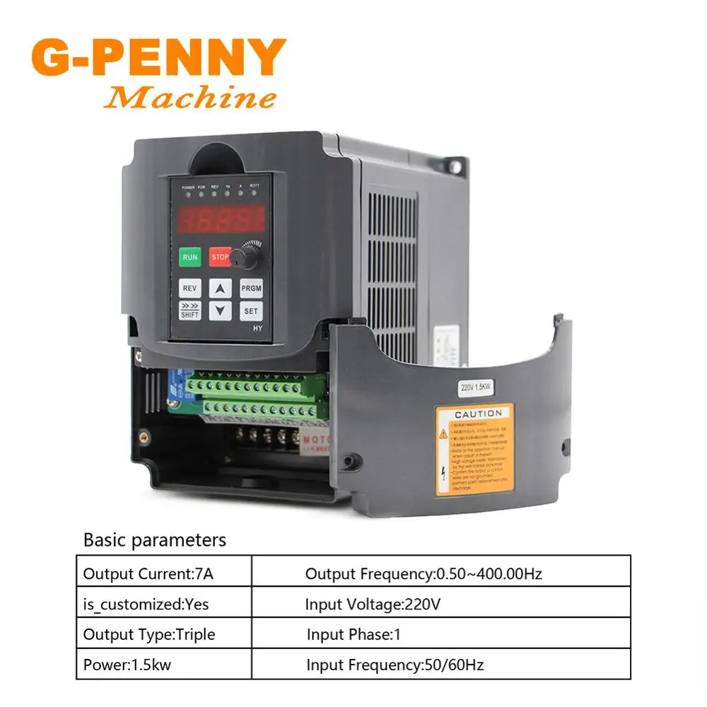 G-PENNY 1.5KW мотор шпинделя с водяным охлаждением ER16 4 подшипники 80x220 мм и 1.5kw VFD/инвертор и 80 мм кронштейн и 75 Вт водяной насос