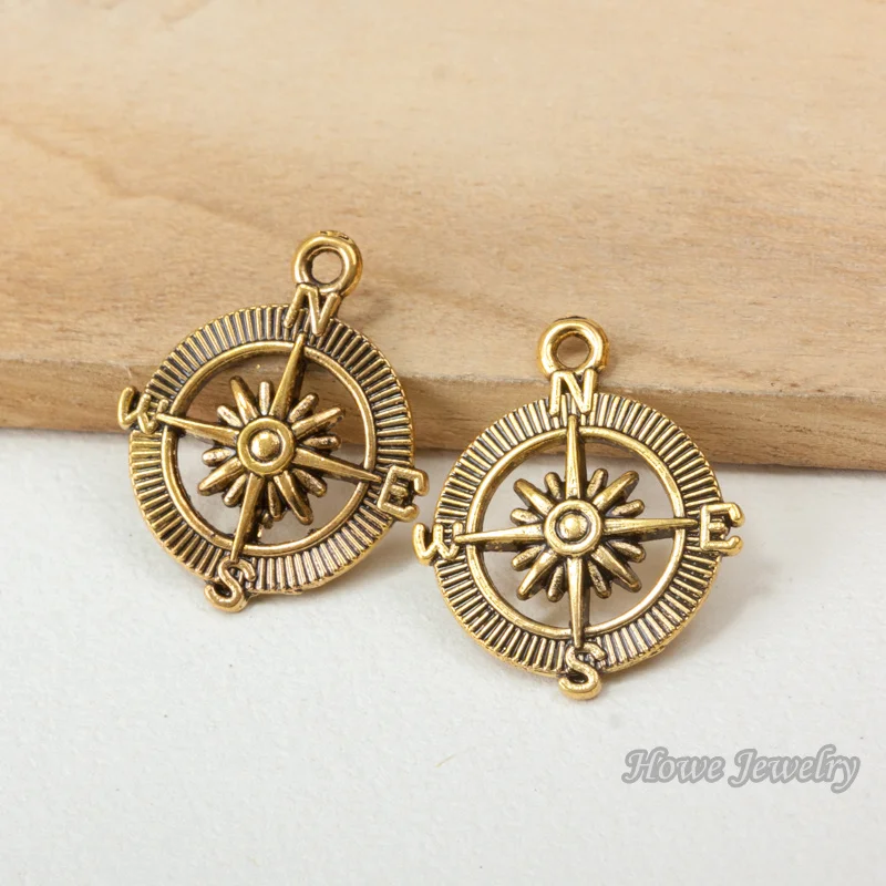 24pcs Vintage Anchors Antique Gold Fit Bracelets Necklace DIY Metal