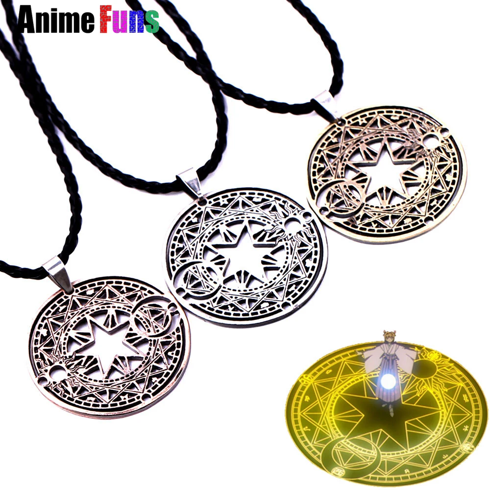 

Anime Card Captor SAKURA Magic Array Choker Necklace Magic Circle Logo Pendant Charm Cosplay Jewelry Birthday Gift drop-ship
