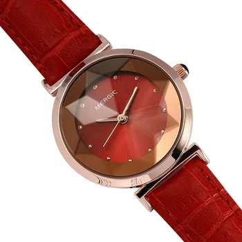 

Luxury Quartz Crystal Shining Red Watch Women Rose Gold Magnet Purple Green Blue Black Dress Mesh Stainless Steel 2019 New