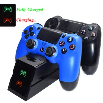 

PS4 Slim Pro Joystick Dual USB Charger Controller Fast Charging Dock Station with LED Indicator for Playstation 4 PS4 Gamepad