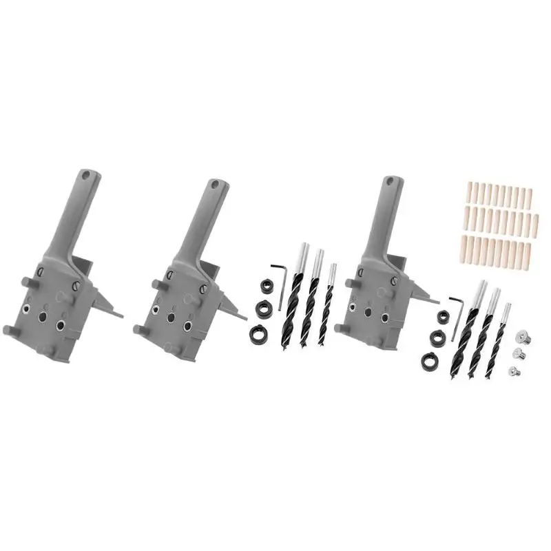 

6-10mm Plastic Pocket Hole Jig Handheld Woodworking Jig Drilling Guide Tool