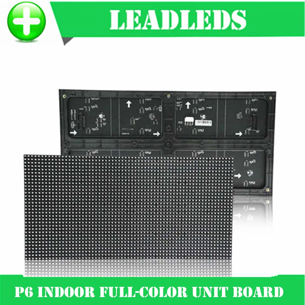 

P6 indoor RGB Full Color LED Display Module With 1R1G1B 384*192mm 32*64 pixels for High Clear Big Screen