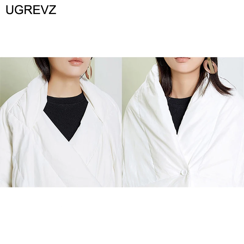 Winter Jacket Women Loose Parka Fashion Batwing Sleeve Female Down Cotton Coat 2018 New Overcoat Black White Autumn Short Jacket