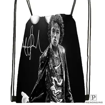 

Custom Michael Jackson@05 Drawstring Backpack Bag Cute Daypack Kids Satchel (Black Back) 31x40cm#20180611-02-64