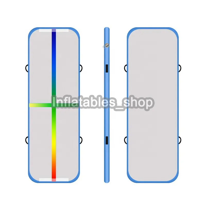 Большая скидка 100*300*10 см надувная воздушная дорожка, надувная дорожка, гимнастические коврики, тренировочная доска, оборудование для пола - Color: color blue