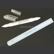 2 шт*(0,5 мм+ 1 мм) бутоны для макияжа Маркер ручки водонепроницаемые позиционирование кожи маркеры ручки для бровей Татуировка губ