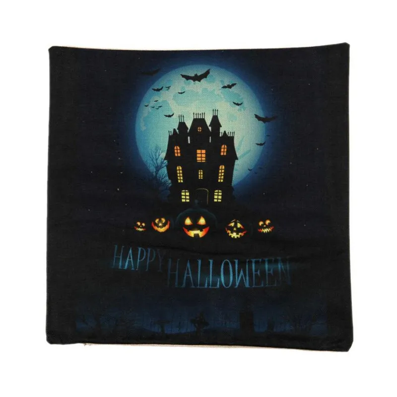 Happy Halloween Pillow Cases  Linen Happy Sofa  Throw Pillow Cushion Cover Home Decor Pillow Drop shipping product      X0818#305