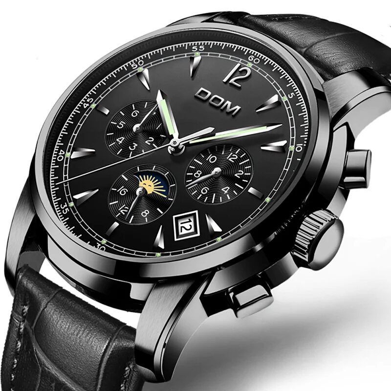 DOM Mens Watches Top Brand Luxury Automatic Mechanical Clock Hollow Men s Watch Waterproof Star Wristwatch 4