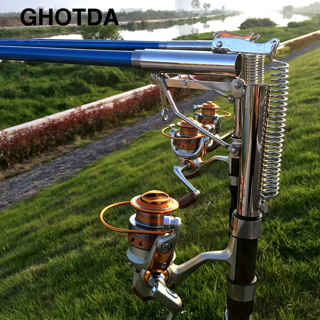 $US $11.16 1.8m 2.1m 2.4m 2.7m Sea River Lake Stainless Steel Automatic Fishing Rod Without Reel