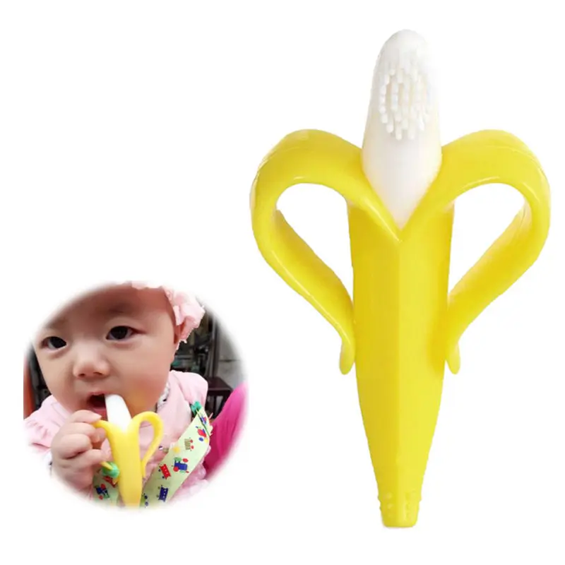 High Quality Silicone Toothbrush And Environmentally Safe Baby Teether Teething Ring Kids Teether Children Chewing