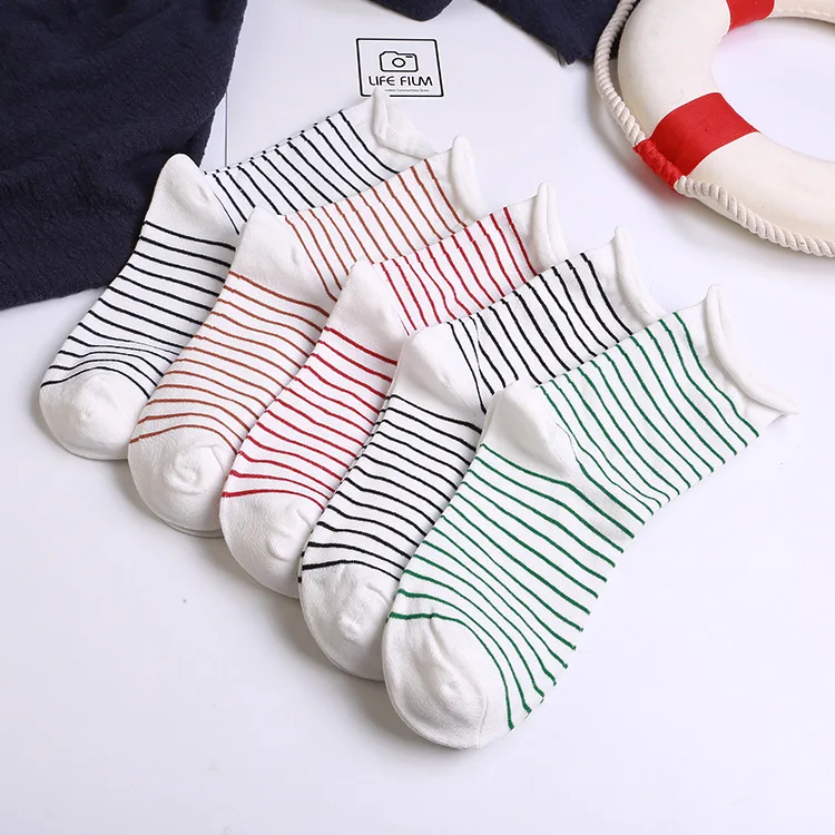 Женские яркие полосатые чистые хлопковые дышащие носки женские носки модные носки для девочек