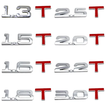 

Hot Displacement Mark Emblem Badge 3D Car Stickers 1.3/1.5/1.6/2.0/2.2/2.5/3.0TAutomobiles Motorcycles Decorating Accessories