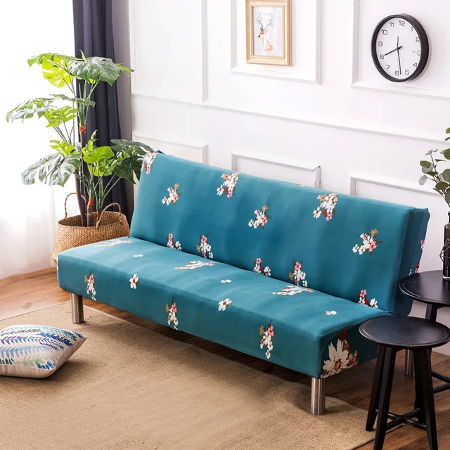 Us 23 99 25 Off Aliexpress Fl Print Armless Sofa Cover Polyester Spandex Fabric Stretch Slipcovers Seater Couch Protector Folding Us 23 99 25 Off Aliexpress Fl Print Armless Sofa Cover Polyester Spandex Fabric Stretch Slipcovers Seater Couch Protector Folding
