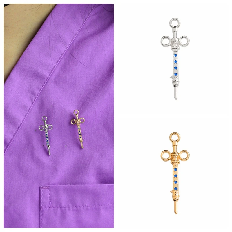 

Pins and brooches Syringe Pin Medical instruments jewelry Doctor Medical school jewelry Chemistry Jewelry Gifts Men women brooch