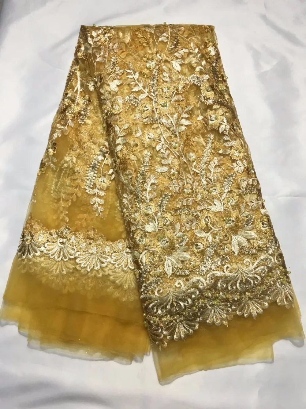 

Fashion design beautiful African net lace fabric with sequins, 2017 Most popular French lace fabric for wedding