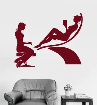 

Vinyl Wall Decal Nail Spa Salon Pedicure Woman Stickers Mural