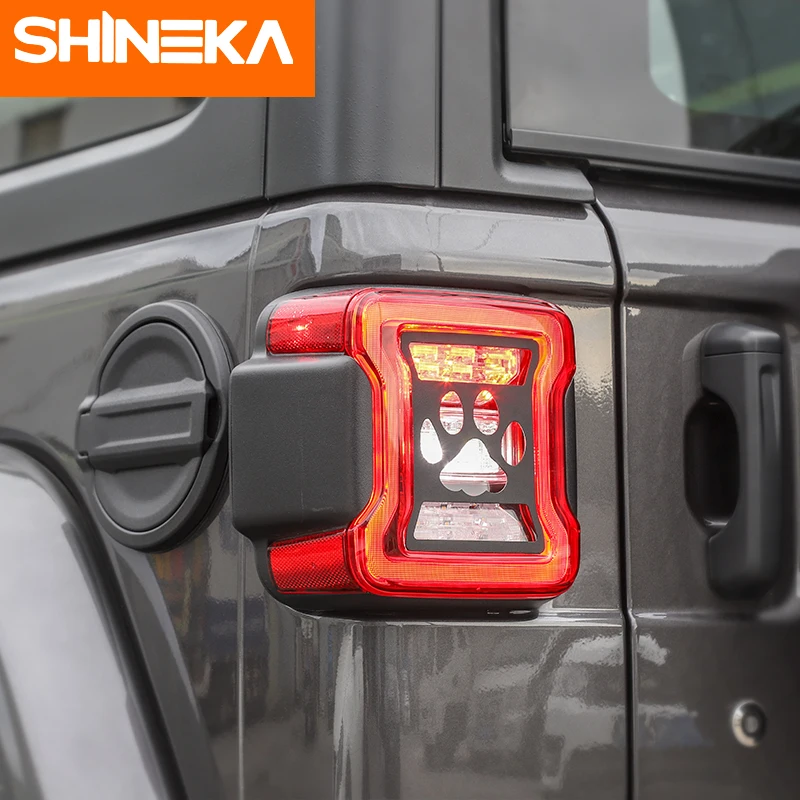 SHINEKA Металлические колпачки фар для Jeep Wrangler JL задний фонарь крышка декоративная
