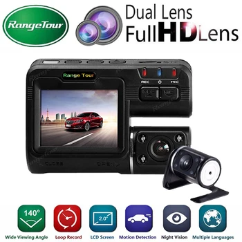

Dual Lens Car DVR Vehicle Camera Recorder i1000s Dash Cam Black Box Full HD 1080P 140 Degree with Rear View DashCam Camcorder