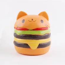 Gadgets mokuru saintgi squishy hamburguesa pudcoco juguete acción figura plátano fruta limo 9 cm Jumbo melocotón crema perfumada lenta rising