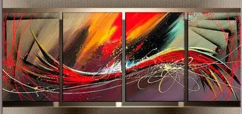 

Cuadros Decoracion 4 piece panel canvas art Modern abstract hand painted picture oil painting 21