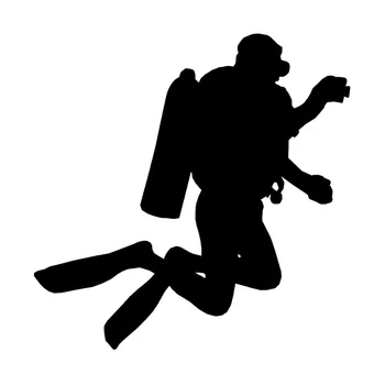 

12.5*12.5CM Wonderful Ocean Travel Stickers Scuba Diving Car Stickers Vinyl Surface C7-0021