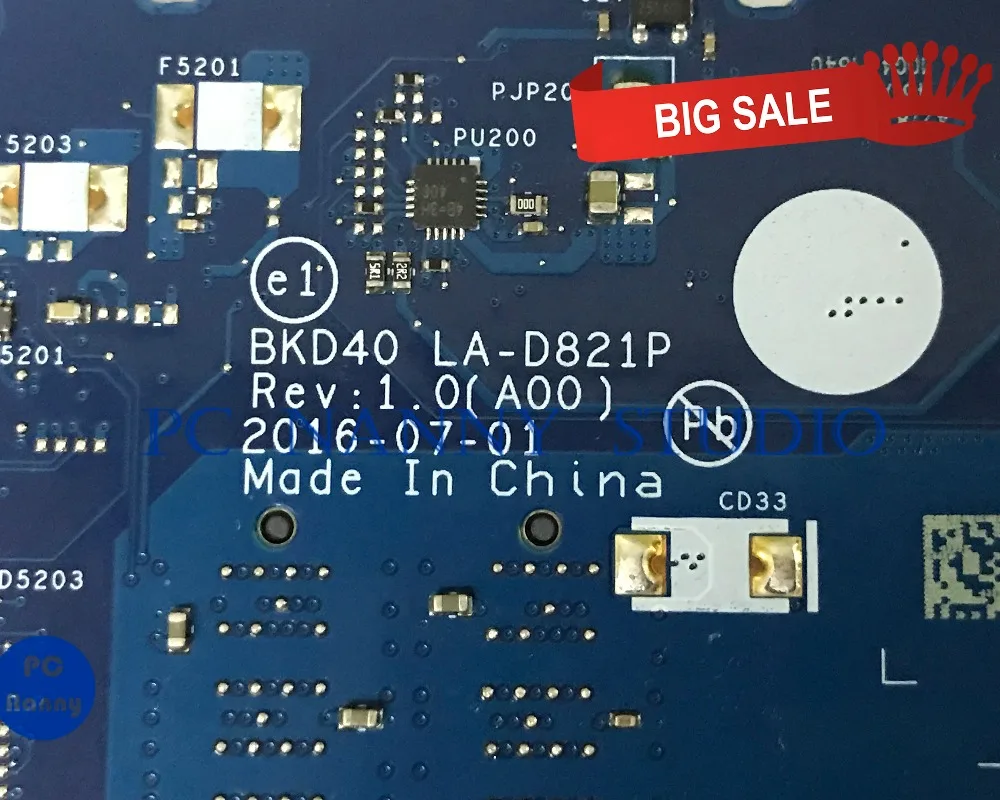 remarkable  PCNANNY 07T87H 07T87H 0V736W 05CPRV BKD40 LA-D821P For DELL Inspiron 7460 7560 Laptop Motherboard S