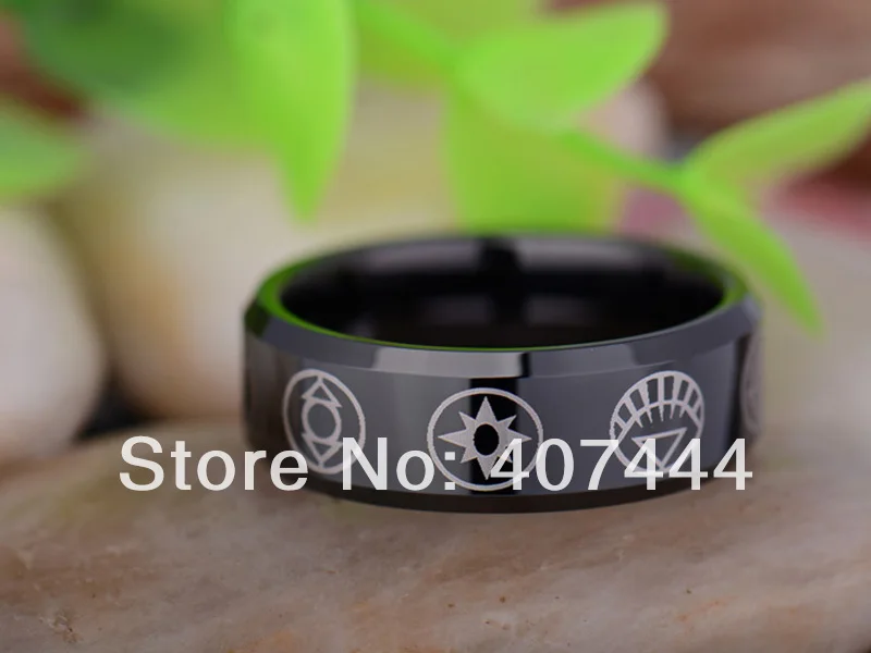 free shipping ygk jewelry hot sales 8mm black green lantern darkest night mens tungsten carbide wedding - Green Lantern Wedding Ring free shipping ygk jewelry hot sales 8mm black green lantern darkest night mens tungsten carbide wedding - Green Lantern Wedding Ring