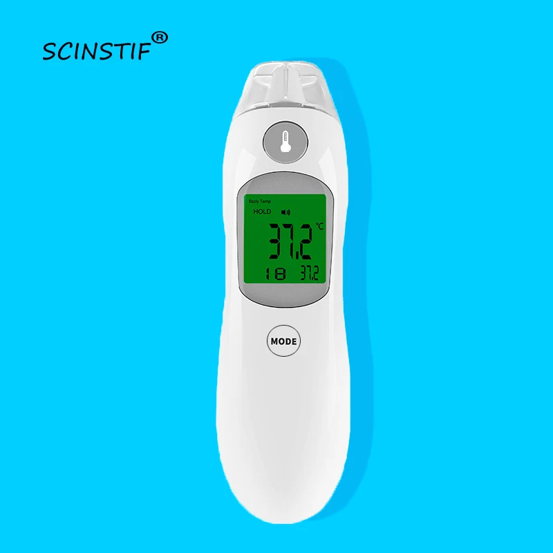 

Baby Ear Thermometer Adult Muti-fuction Forehead Non-contact Thermometer With LCD Backlight Kids Digital Infrared Thermometers