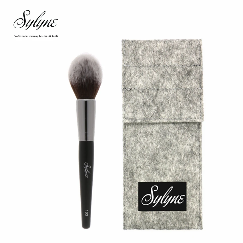 

Sylyne Highlighter Powder Brush #103 Professional Makeup brushes Holder Soft Face Blending Blush Bronzer Contour Make Up Brush.