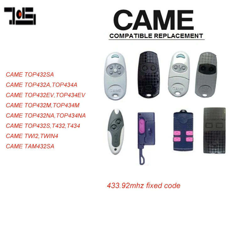 

For CAME TOP432NA,TOP434NA,TOP432SA,TWIN2,TAM432SA replacement garage door remote control