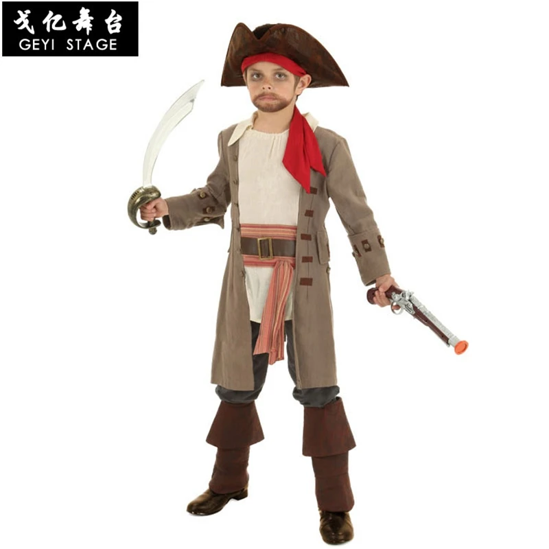 

captain jack sparrow pirate costume cosplay halloween costume for kids fancy dress carnival costumes for children boys christmas