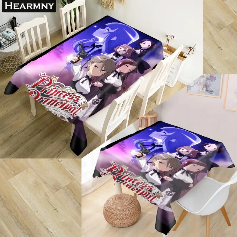 

HEARMNY Princess Principal Tablecloth 3D Oxford Fabric Square/Rectangular Dust-proof Table Cover For Party Home Decor TV Covers