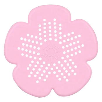 

Cherry Blossom Sewer Drainage Filter Bathroom Sink Kitchen Plug Anti-blocking Sewage Covers Floor Covering Hair Filter pink