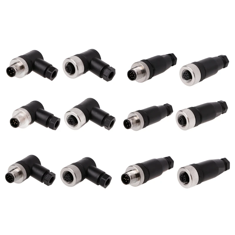 

PG7 Sensor Connector IP67 4/5/8 Pin Male/Female Right Angle M12 Plug