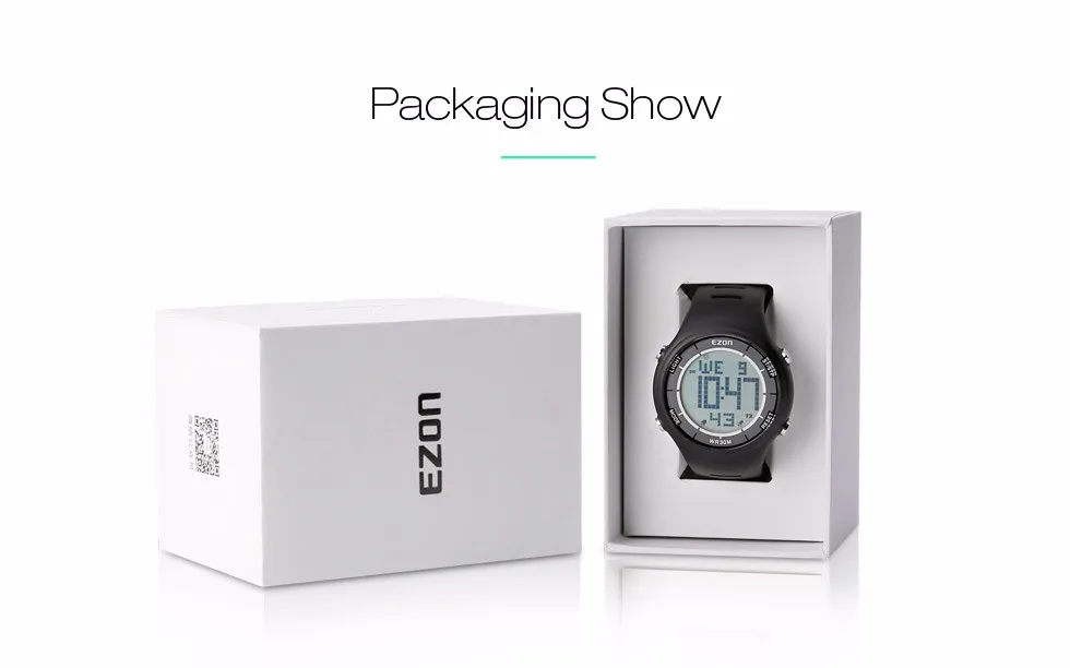 Мужские Цифровые уличные спортивные часы для бега с таймером для женщин и студентов, водонепроницаемые часы EZON L008