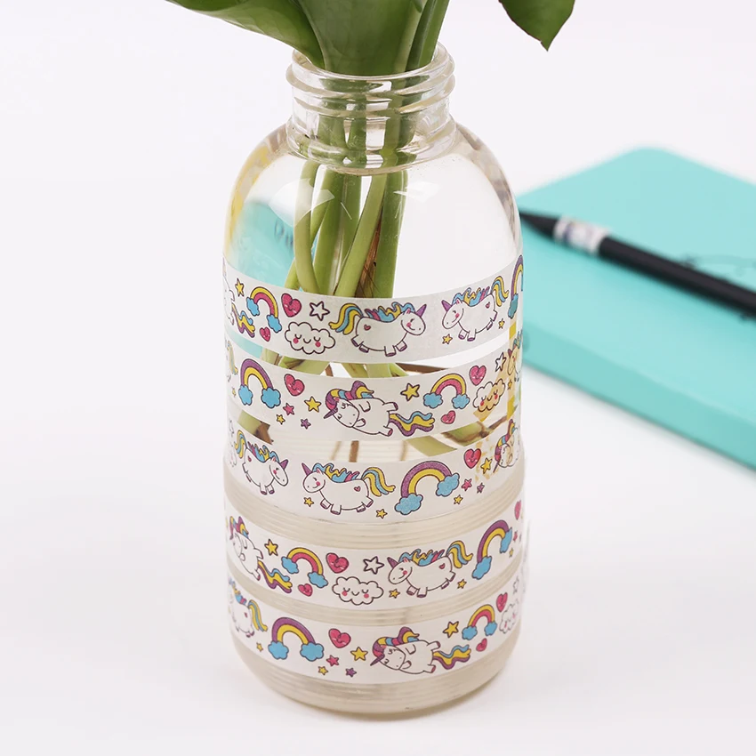 2PCS-Cute-Style-Cartoon-Rainbow-Animals-Unicorn-Decorative-Washi-Tape-DIY-Scrapbooking-Adhesive-Tape-School-Office (4)