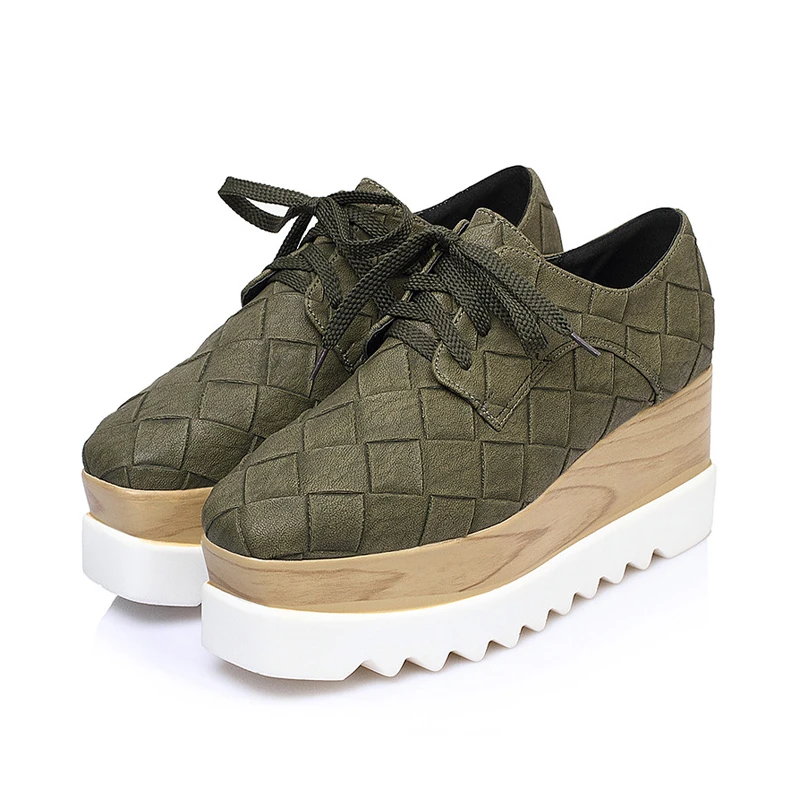 Printemps Fond Coins Le up Chaussures L'été vert À Dames 2018 rose Aider Han Noir Édition Et Dentelle Éponge Casual Bas Nouveau Épais ZqqCwF05