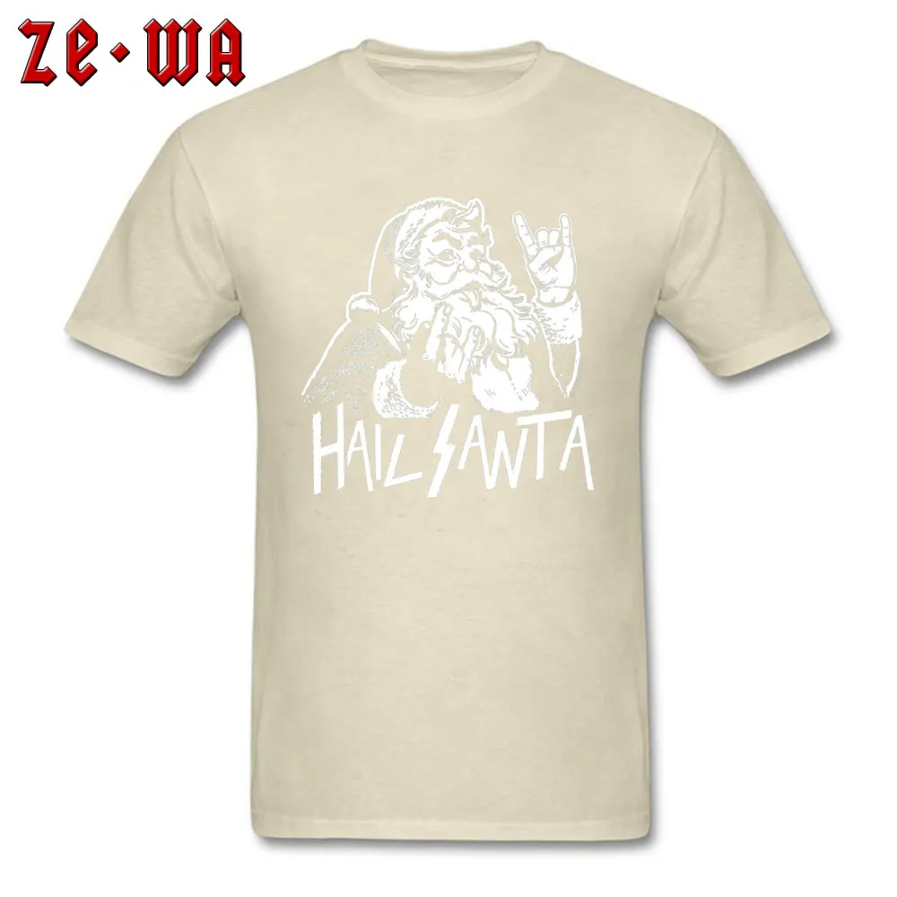  Mens Top T-shirts Hail Santa 5545 Casual T Shirt Cotton Fabric O-Neck Short Sleeve Normal T-Shirt Summer Autumn Hail Santa 5545 beige