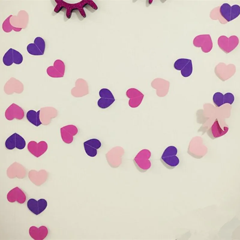 

Length 4m Creative Paper Garland Strings Gold Silver Star Banner Circle Heart Wedding Party Birthday Hanging Decoration