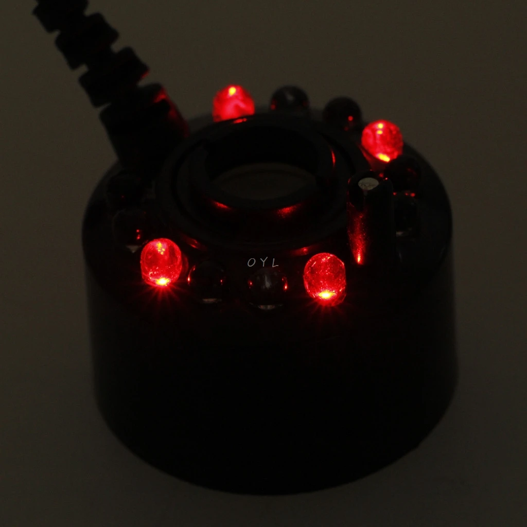 Ultrasonic12-LED пруд, туманный распылитель, фоггер воды фонтан 3-Цвет светильник штепсельная вилка европейского стандарта