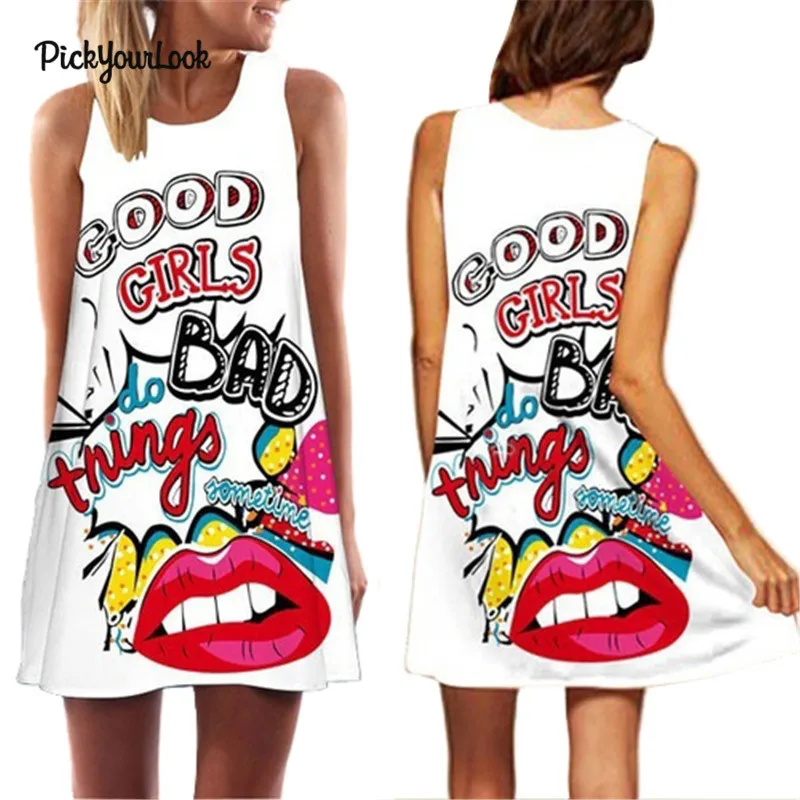 

Pickyourlook Women Mini Dress Floral Printing Sleeveless Female Loose Dresses 2019 Casual Dress Summer Boho Beach Dress Vestidos
