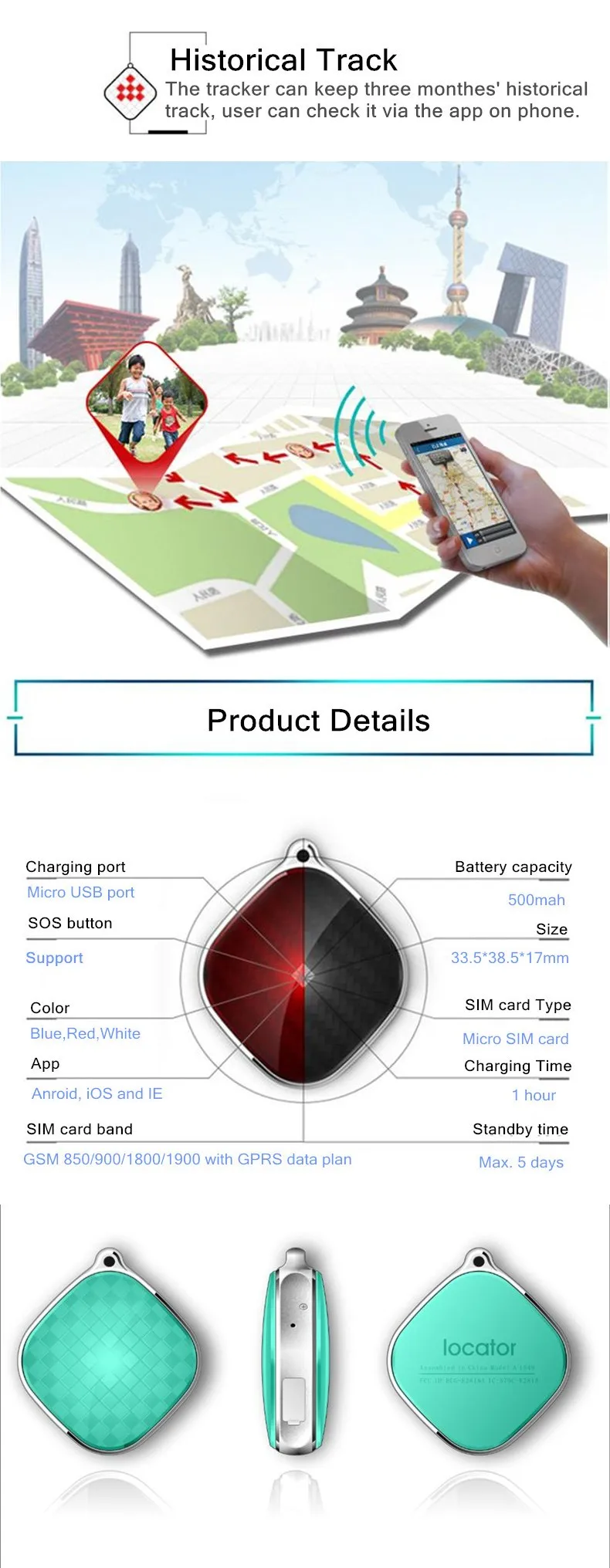 Умный брелок, микро GSM трекер, gps ошейник для кошек, собак, старых детей, домашних животных, транспортное средство с кнопкой SOS, Google maps, двусторонняя связь