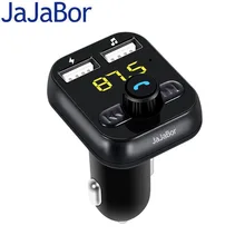 Jajabor громкой связи Bluetooth-гарнитуры для авто fm-передатчик громкой автомобильный MP3 аудио плеер Dual USB Автомобильное Зарядное устройство Поддержка TF карты/u диск