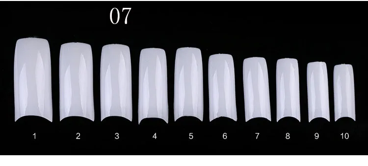 500 шт накладные ногти прозрачный/натуральный/белый полупокрытие французский УФ-гель для ногтей ультра гибкий пакет накладные ногти
