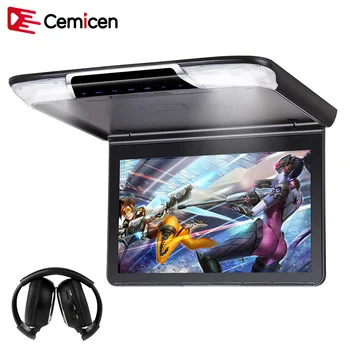 

Cemicen 11.6 Inch Car Ceiling Monitor Roof with Full 1920*1080 Flip Down Screen MP5 Video Player HDMI USB SD IR FM Transmitter
