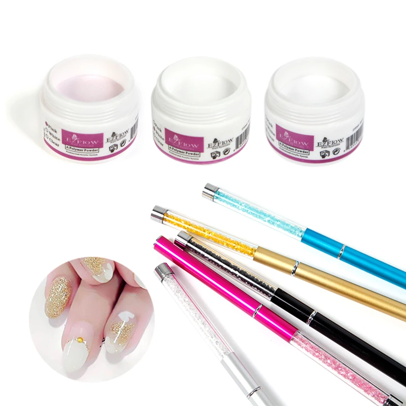 

Nail Gel Art Set 1pcs Acrylic Powder and 1pcs Crystal Pen Nail Tools Painting Drawing Tips Multi-function